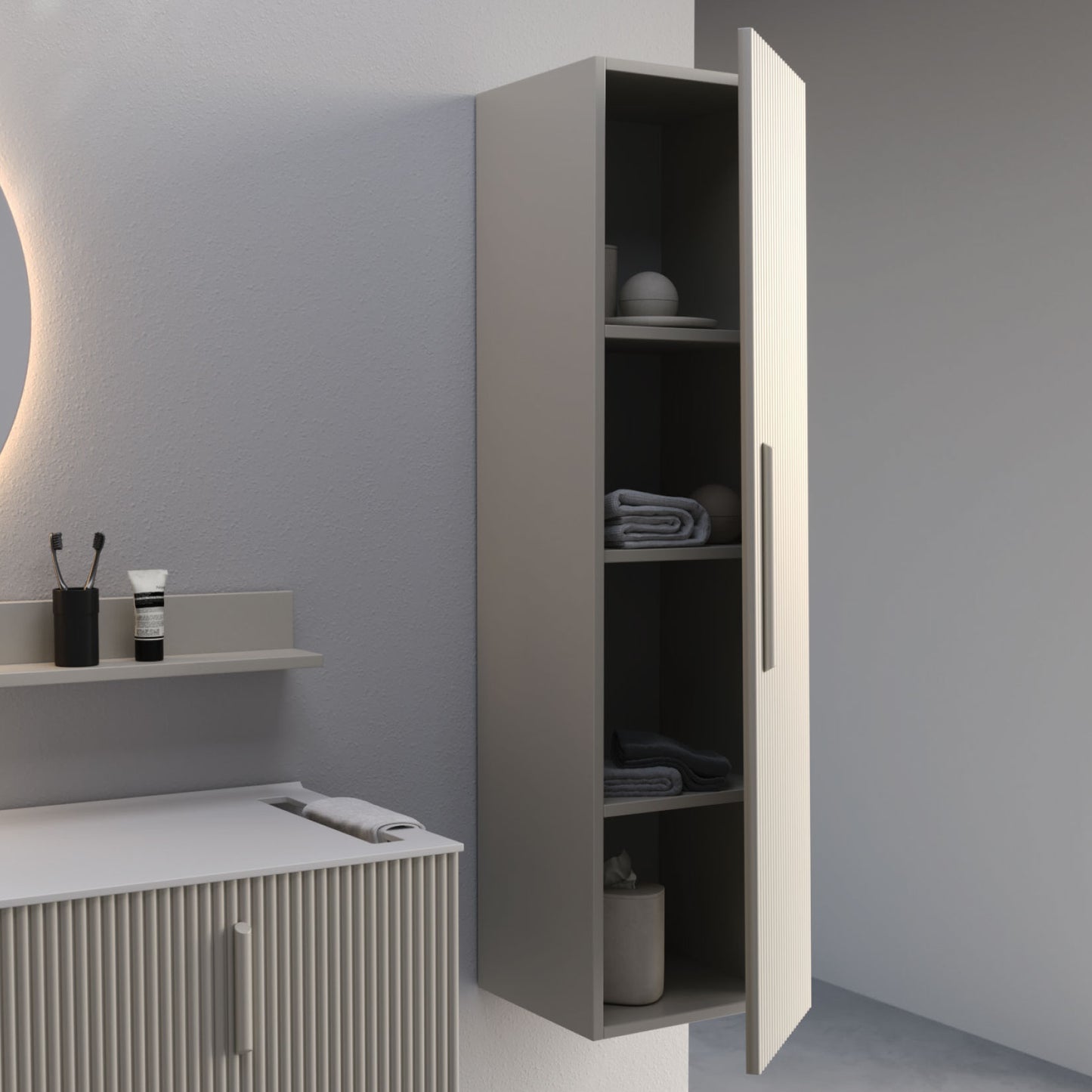 Badezimmerschrank-Set Bari Kirsche, 80 cm