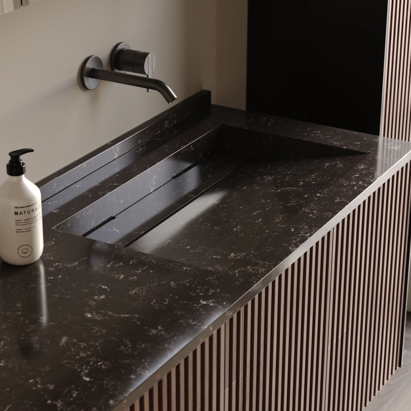 Arte Wood/White 85 cm Bathroom Cabinet Set