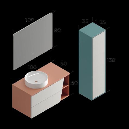 Riva Bathroom Cabinet Set