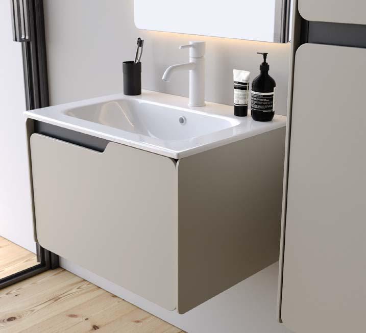 Lyon 60 cm Dove Blue Bathroom Cabinet Set or Single Options - Ready to Install, Pre-Assembled, Wall Mounted