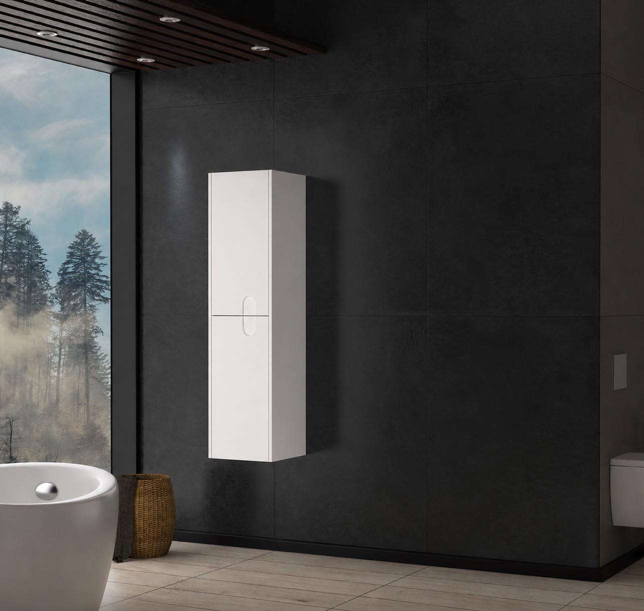 Ada 60cm White Bathroom Cabinet Set or Single Options - Ready to Install, Pre-Assembled, Wall Mounted