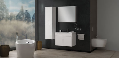 Ada Matt White 100 cm Bathroom Cabinet Set