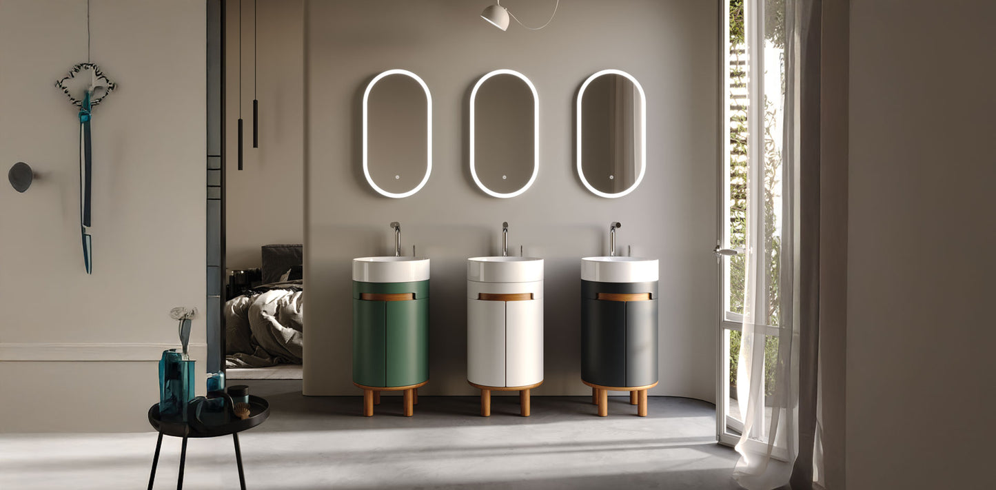 Masal Matt Antracite 42 cm Bathroom Cabinet Set