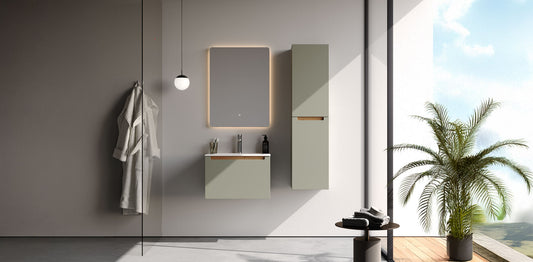 Ibiza Matt Cement Grey 60 cm Bathroom Cabinet Set