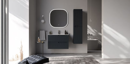 Enza Matt Antracite 80 cm Bathroom Cabinet Set