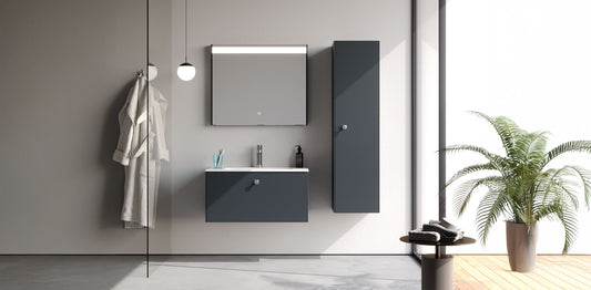 Nova Matt Antracite 80 cm Bathroom Cabinet Set
