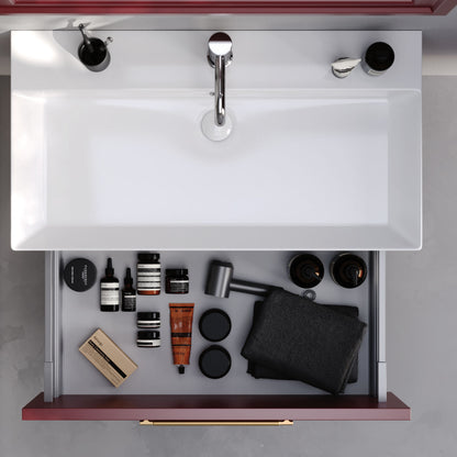 Napoli Matt Black 120 cm Bathroom Cabinet Set