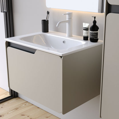 Lyon Matt Silk Grey 60 cm Bathroom Cabinet Set