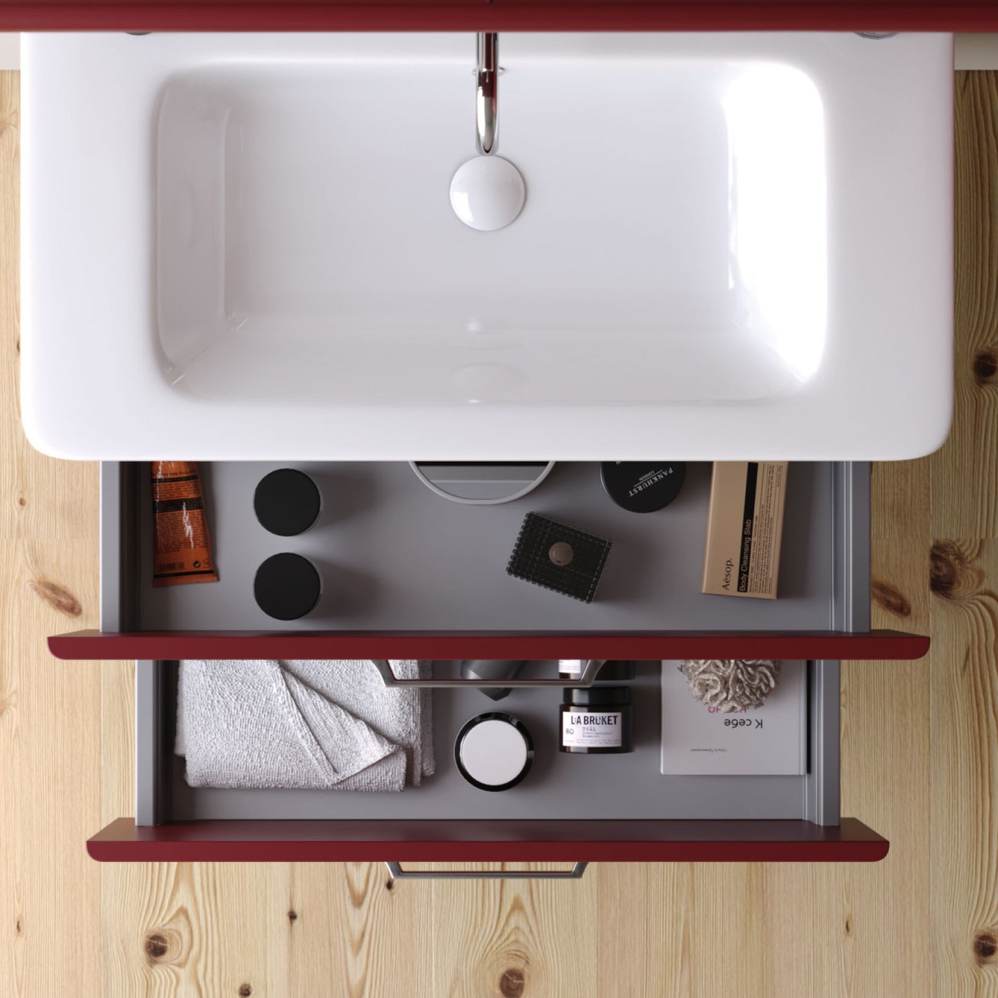 Terra Matt Silk Grey 60 cm Bathroom Cabinet Set