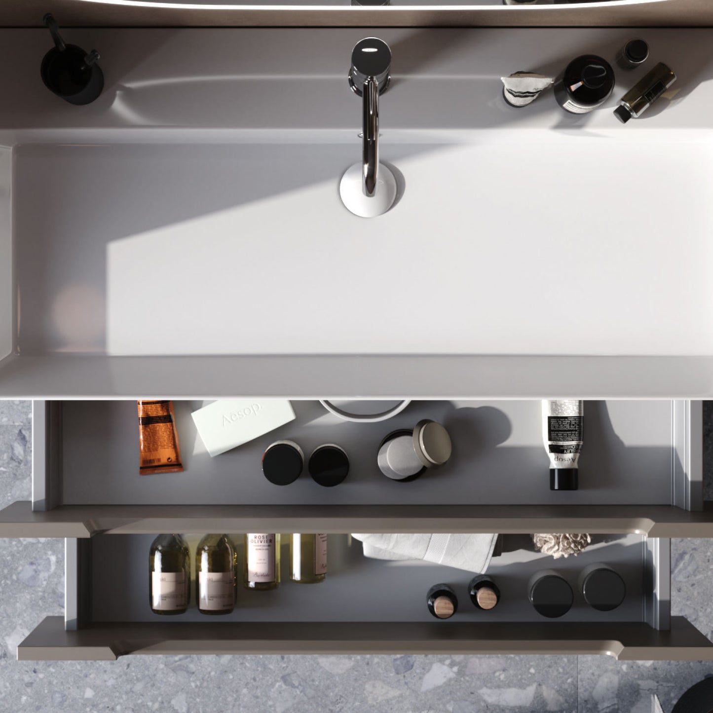 Maddox Matt White 60 cm Bathroom Cabinet Set