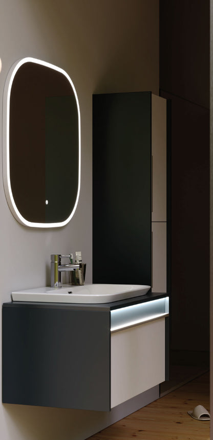 Royal Matt Antracite / Matt Coffee 100 cm Bathroom Cabinet Set