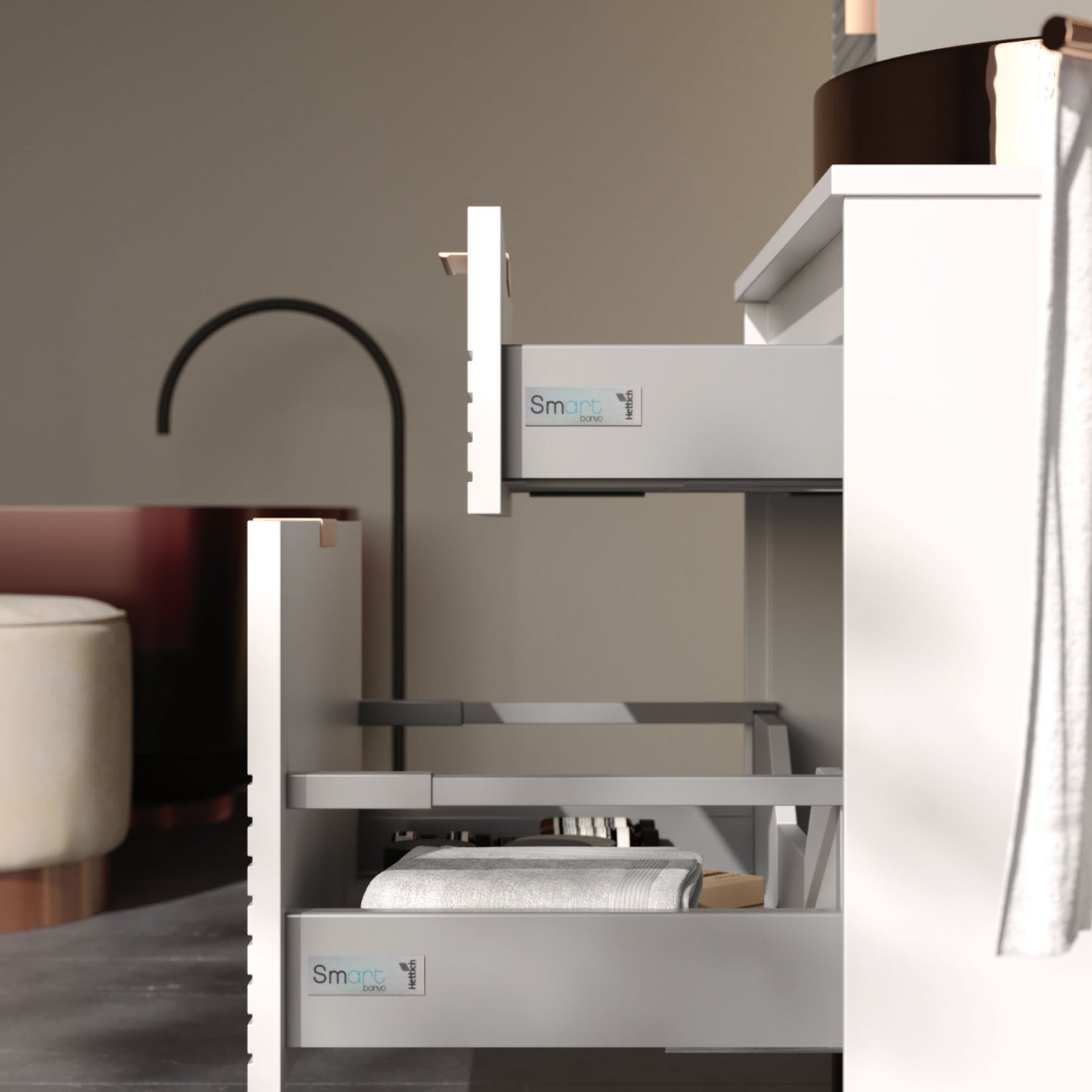 Fiore Claret 85 cm Badezimmerschrank-Set