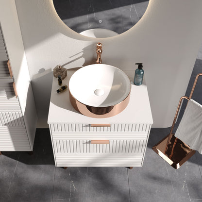 Fiore White 65 cm Bathroom Cabinet Set