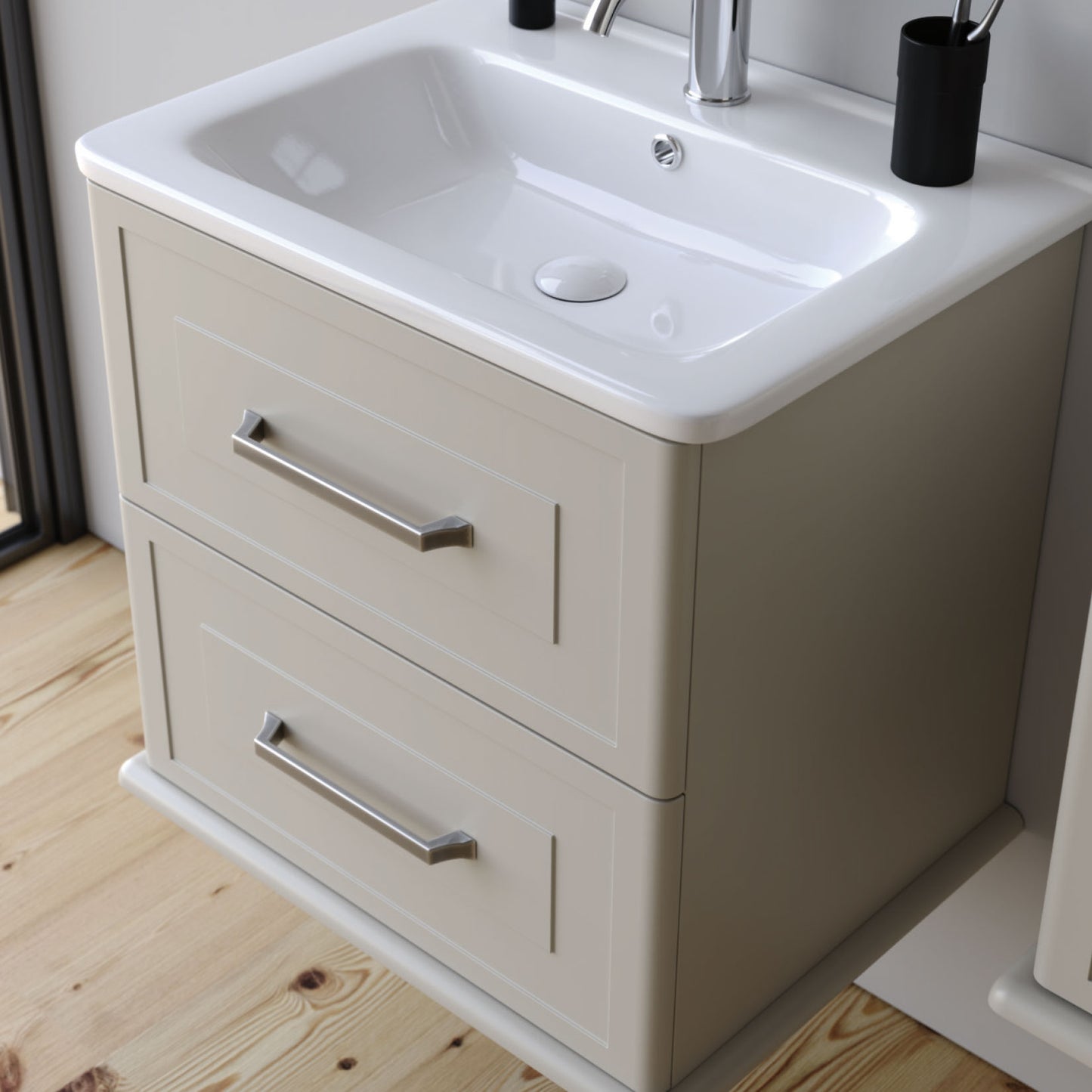 Terra Matt Silk Grey 60 cm Bathroom Cabinet Set