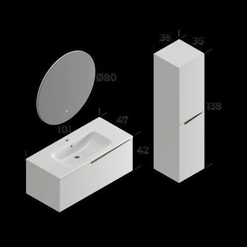 Braga Bathroom Cabinet Set