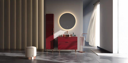 Fiore Claret 85 cm Bathroom Cabinet Set
