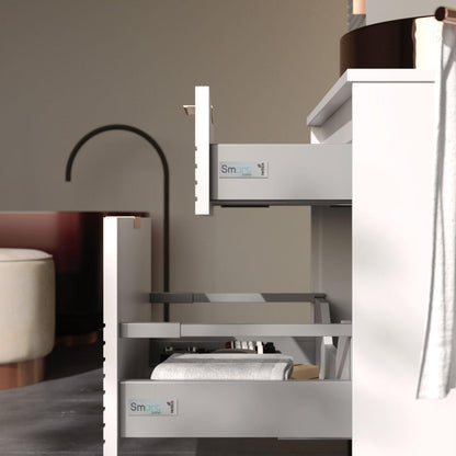 Fiore White 65 cm Bathroom Cabinet Set