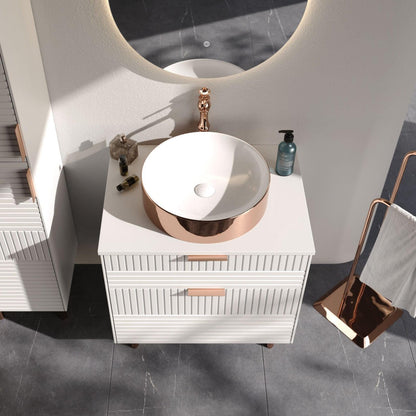 Fiore White 65 cm Bathroom Cabinet Set