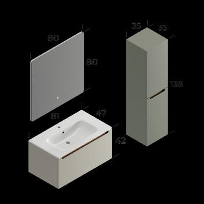 Ibiza Bathroom Cabinet Set