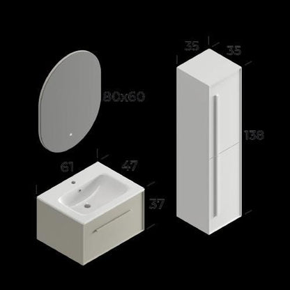 Lugo Bathroom Cabinet Set
