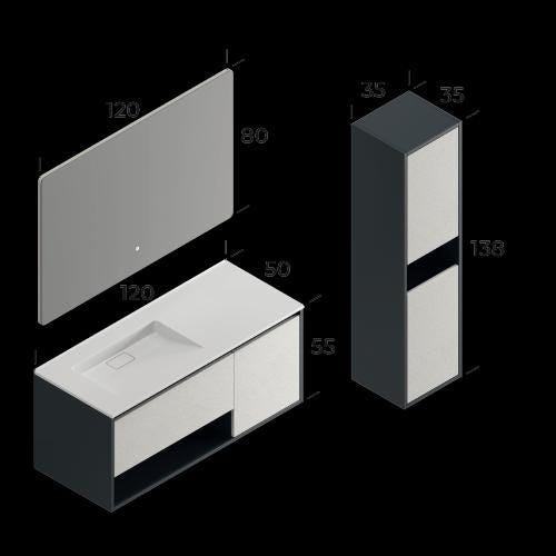 Duru Bathroom Cabinet Set