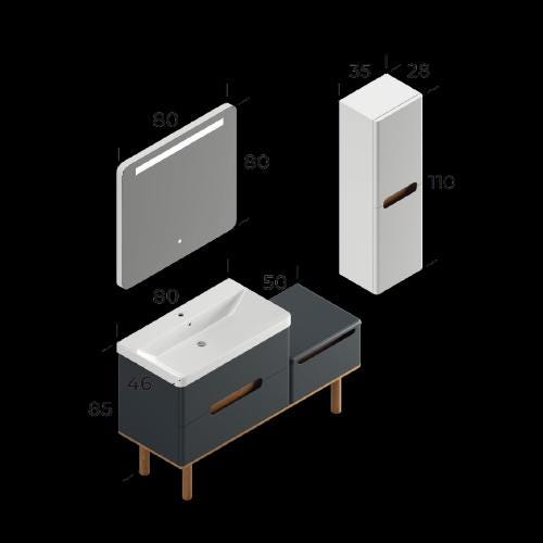 Masal Bathroom Cabinet Set