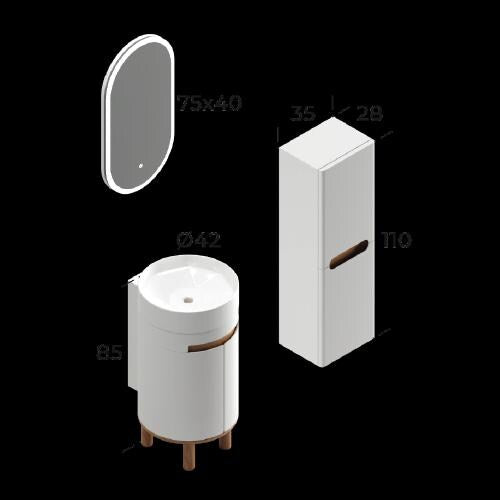 Masal Bathroom Cabinet Set