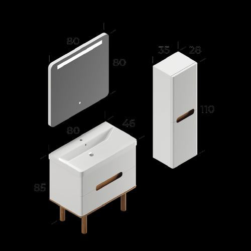 Masal Bathroom Cabinet Set