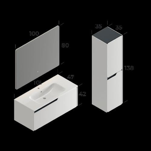 Lyon Bathroom Cabinet Set