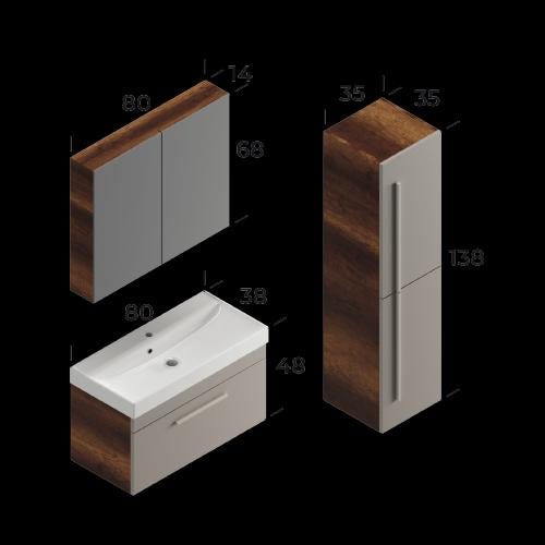 Malta Bathroom Cabinet Set