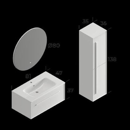 Lugo Bathroom Cabinet Set