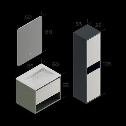 Duru Bathroom Cabinet Set