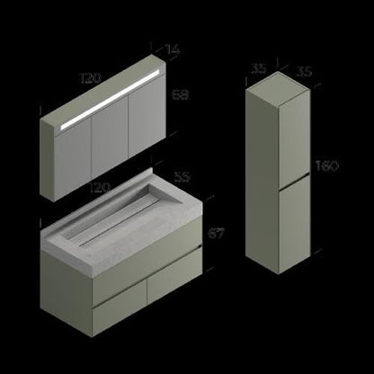 Lucca Bathroom Cabinet Set