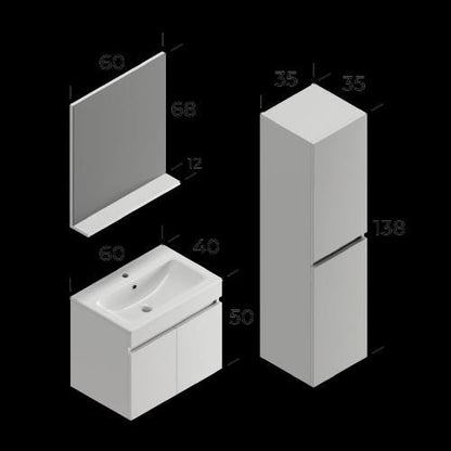 Lotus Bathroom Cabinet Set