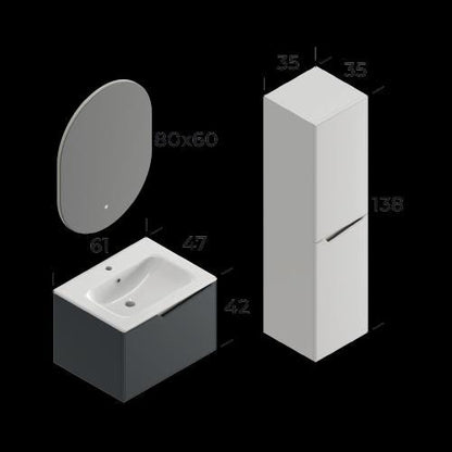 Braga Bathroom Cabinet Set