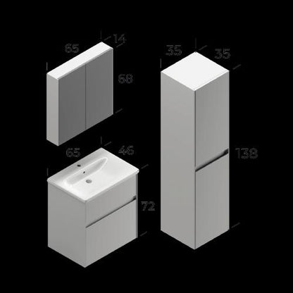 Malaga Bathroom Cabinet Set