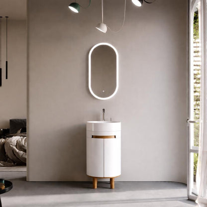 Masal 42 cm White Bathroom Cabinet Set or Single Options - Ready to Install, Pre-Assembled, Wall Mounted