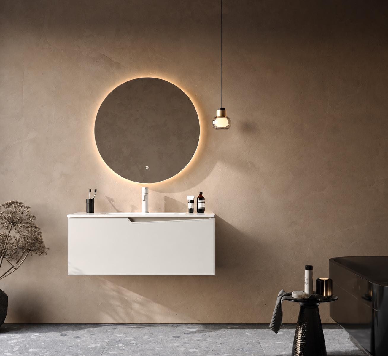 Braga 100 cm White Bathroom Cabinet Set or Single Options - Ready to Install, Pre-Assembled, Wall Mounted