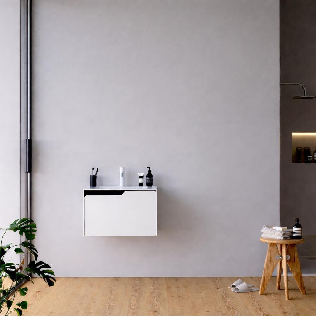 Lyon 60 cm White Bathroom Cabinet Set or Single Options - Ready to Install, Pre-Assembled, Wall Mounted