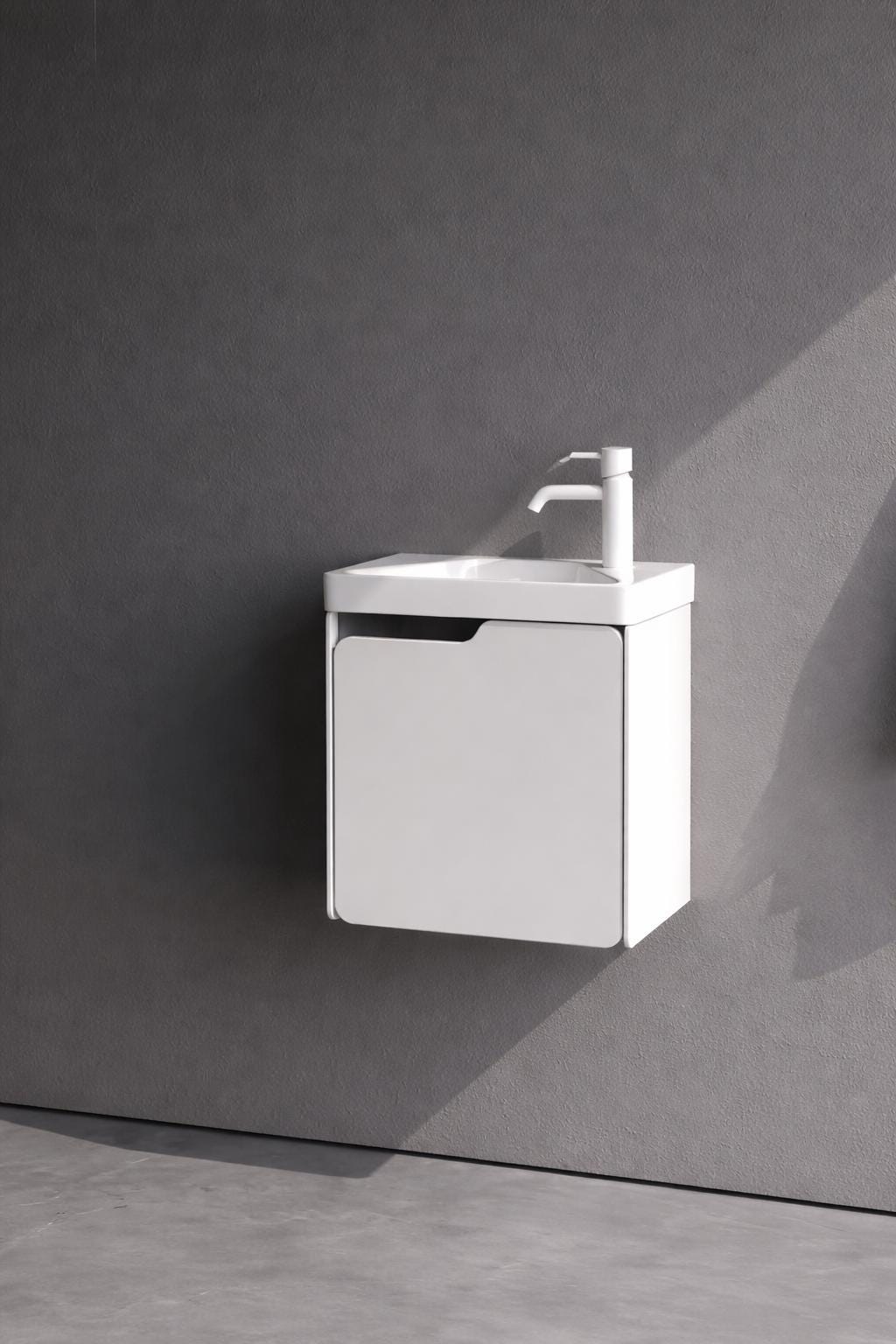 Lyon 50 cm White Bathroom Cabinet Set or Single Options - Ready to Install, Pre-Assembled, Wall Mounted