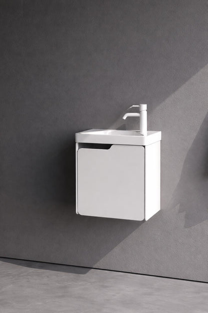 Lyon 50 cm White Bathroom Cabinet Set or Single Options - Ready to Install, Pre-Assembled, Wall Mounted