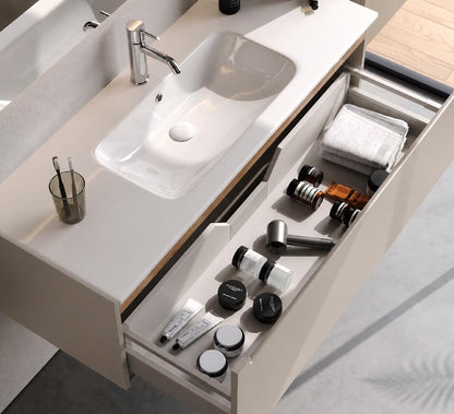 ibiza 80 cm Silk Gray Bathroom Cabinet Set or Single Options - Ready to Install, Pre-Assembled, Wall Mounted