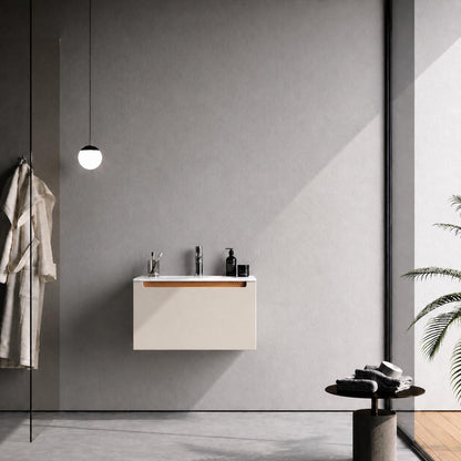 ibiza 60 cm Silk Gray Bathroom Cabinet Set or Single Options - Ready to Install, Pre-Assembled, Wall Mounted