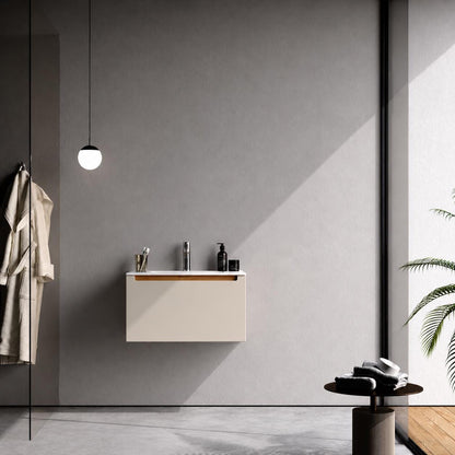 ibiza 80 cm Silk Gray Bathroom Cabinet Set or Single Options - Ready to Install, Pre-Assembled, Wall Mounted