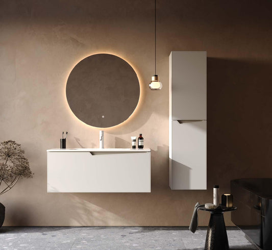 Braga 100 cm White Bathroom Cabinet Set or Single Options - Ready to Install, Pre-Assembled, Wall Mounted