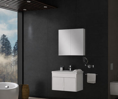 Ada 80 cm White Bathroom Cabinet Set or Single Options - Ready to Install, Pre-Assembled, Wall Mounted